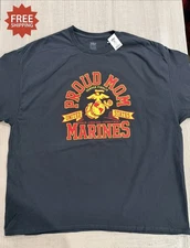 UNITED STATES MARINE CORPS USMC - “PROUD MARINE MOM” Black T-Shirt  - Sz XXL 2XL