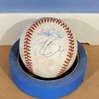 Autographed Baseball game used JUSTIN DEAN Chicago Cubs