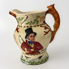 CROWN DEVON 1930s Fieldings Pottery Musical JOHN PEEL Jug - music box working