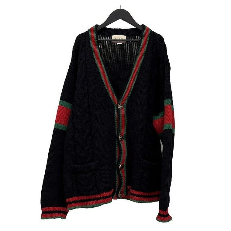 Gucci Cardigan oversize a maglia con cavi 497037 138067598