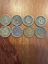 Lot (8) Early Indian Head Cents 1C 1859 1860 1861 1862 1863 1864 CN BR 1865