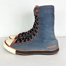 Converse Chuck Taylor Vintage All Star Extra High Top Size 12 Swagger Skull Rare