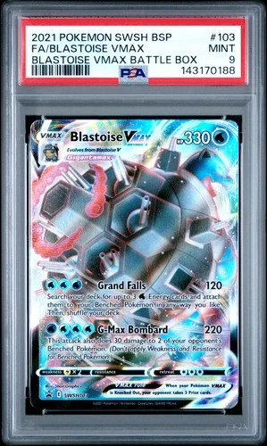 **PSA 9** Pokemon Swsh Black Star Promo Fa/Blastoise Vmax 103