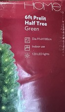 Slim Artificial Half Christmas Tree Pre Lit