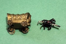 Conestoga Wagon and Horses Metal Die-Cast Miniature Figurine