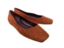 Sarto Franco Sarto Womens Flexa Amaya Orange Suede Ballet Flats 7.5 Medium