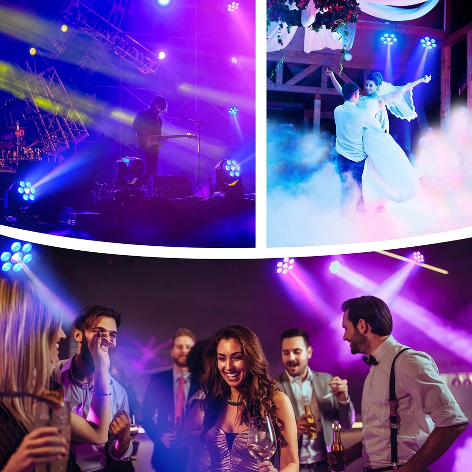 Mini luz de lavado RGBW activada por sonido luces de cabezal móvil DJ para eventos Foto 2 de 4