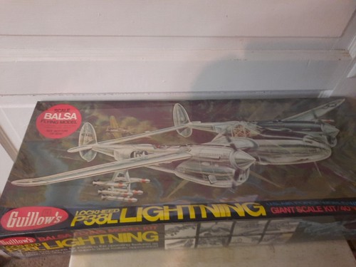 Guillows Lockheed P-38L Lightning Airplane Wood Model Kit # 2001 SEALED - Picture 23 of 24