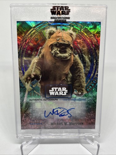 2023 Topps Star Wars Signature Series Warwick Davis As Wicket Warwick Auto /50