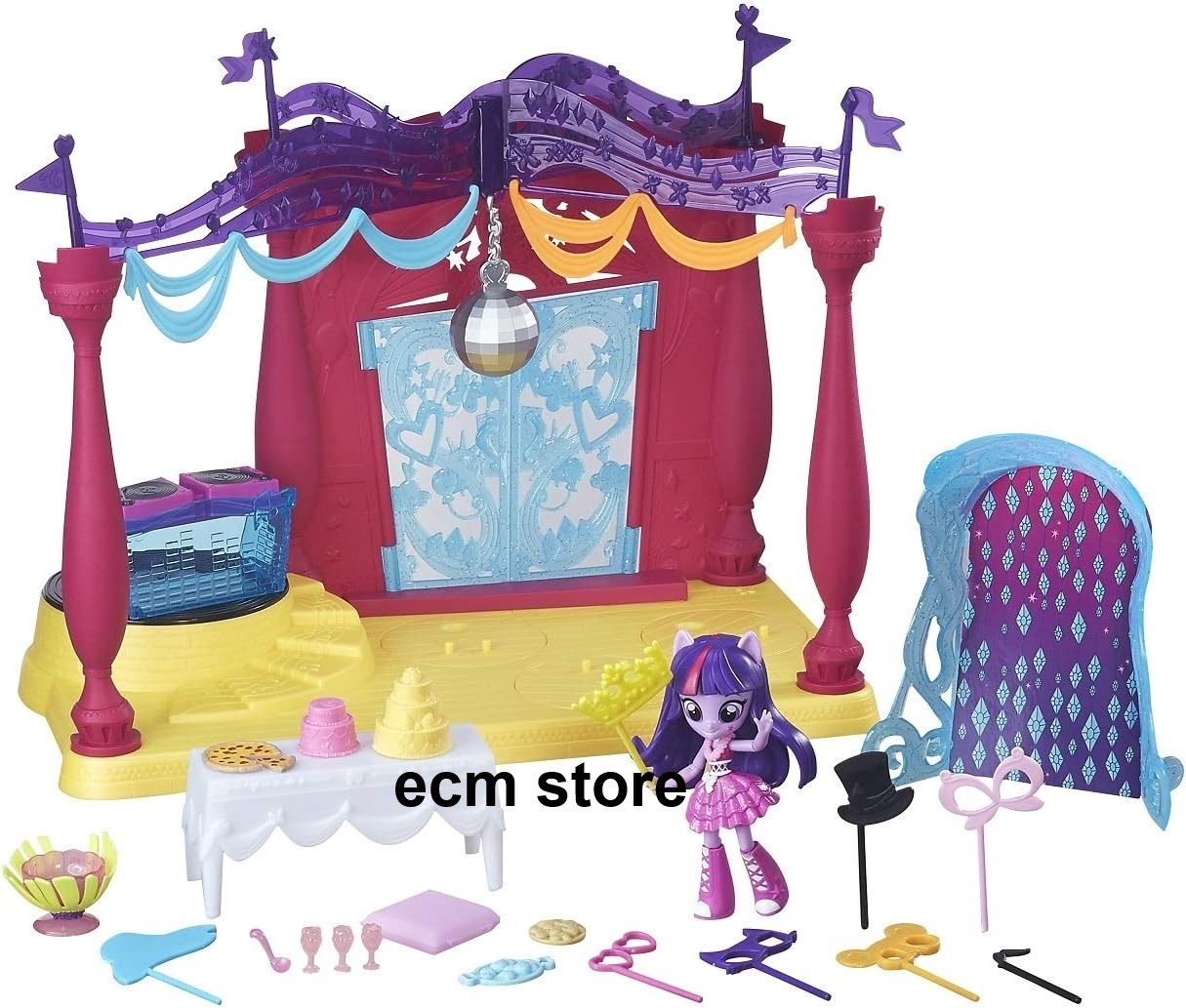 Playset My Little Pony Lycée de Canterlot figurine poney et piste de danse disco pour enfant