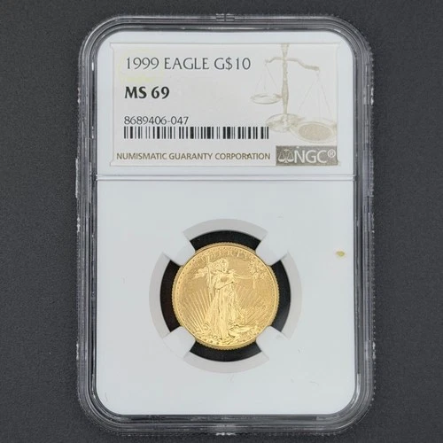 1999 Gold American Eagle G$10 NGC MS69 1/4oz