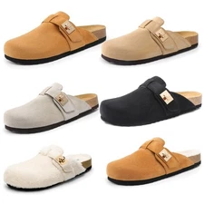 Women Clogs Mules Cork Footbed Slip-On Shoes with Arch Support