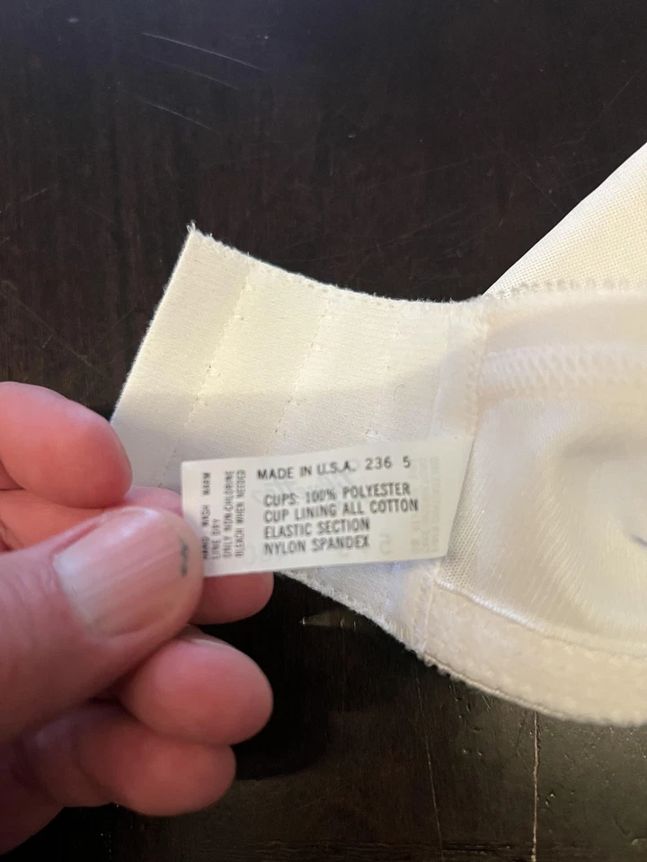 Lilyette Bra Womens 40C White Soft Cup Wirefree Back Closure Made in USA 575 - Image 4 of 4
