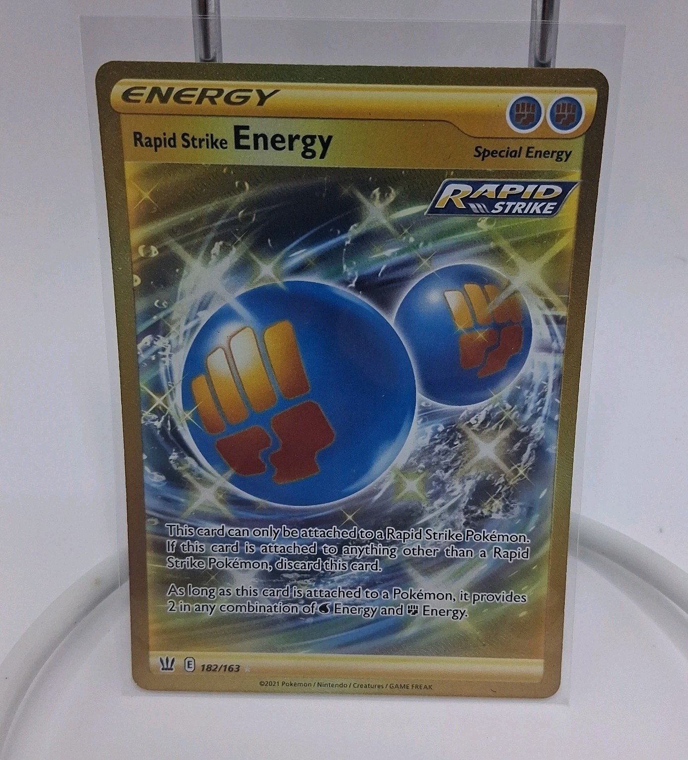 Rapid Strike Energy (Secret) 182/163 Swsh05: Battle Styles Holo