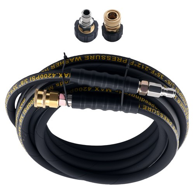 #ad 25feet 3 8quot; Power Pressure Washer Hose 4200PSI Steel Wire Braided Super Flexible $45.00