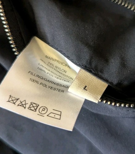Hardy Aimes Savile Row Mens Large L Navy Blue Bomber Jacket Nylon & Cotton - 第 4/24 張圖片