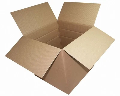 20x Faltkarton  500x500x(300)-500mm (Außenmaß) mit variabler Höhe 2-wellig braun - Bild 1 von 2
