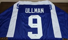 Norm Ullman Signed Toronto Maple Leafs Custom Jersey "HOF 1982" XL Beckett