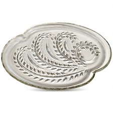 1950s Mid Century Pressed Crystal Glass Snack Plate 10 1/8"