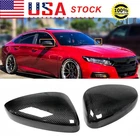 FOR 18-22 HONDA ACCORD REAL CARBON FIBER SIDE MIRROR COVER REPLACEMENT W/O LIGHT
