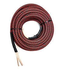 Red/Black Snakeskin Sleeve 14 Gauge 50 FT Copper Marine Car Audio Speaker Wire