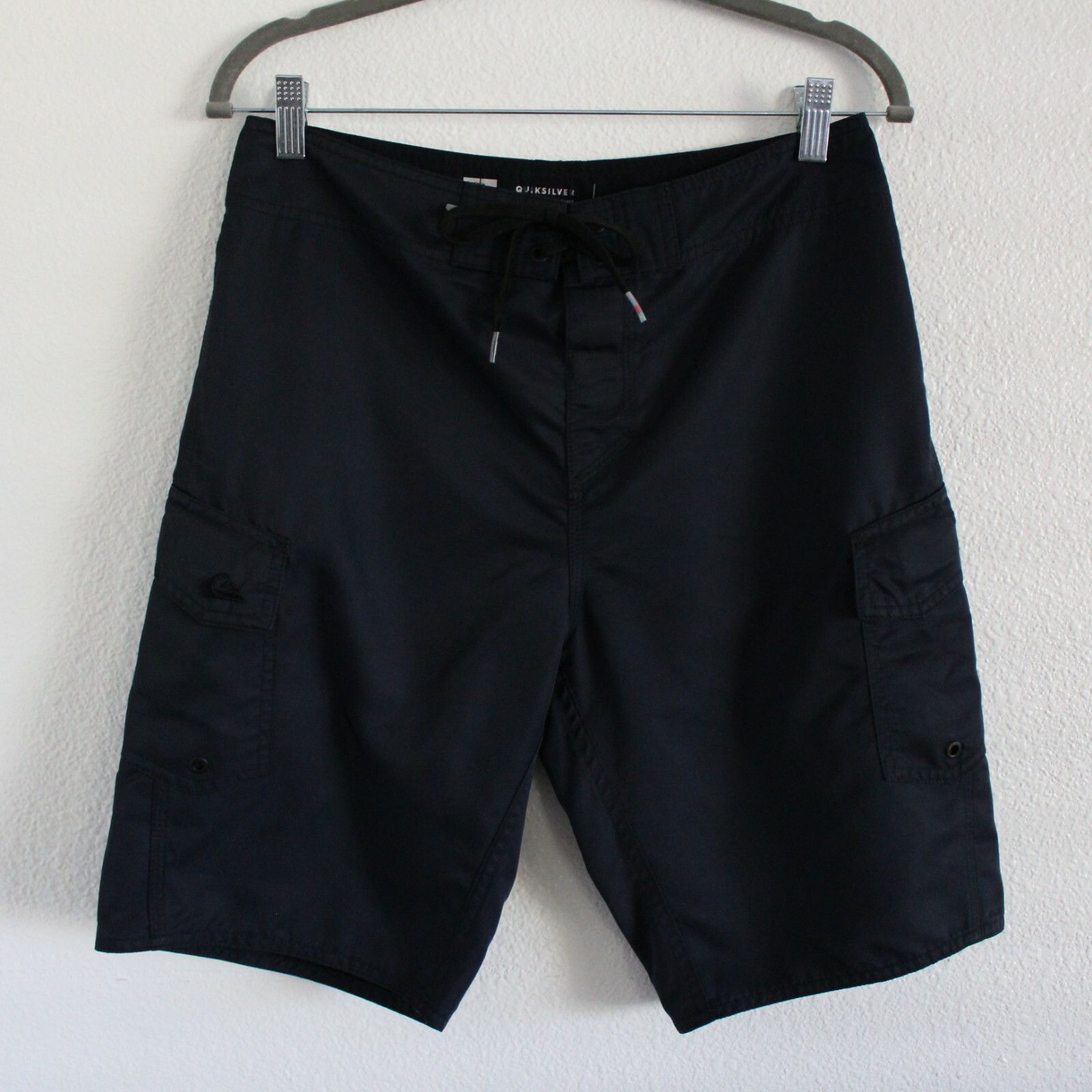 QUICKSILVER Solid Black Swim Surf Board Shorts Men'… Gem