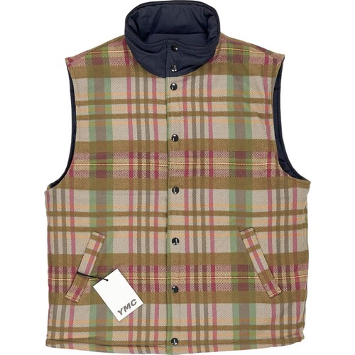 YMC Blue Black Reversible Gilet M - Picture 5 of 6