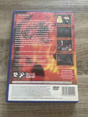 Jeu PS2 Firefighter F.D. 18 - Version FR Complète (boîte, Notice) En Très Bon état, édité Par Konami