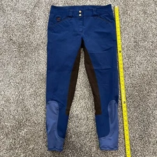 Piper By SmartPak Pants Women's 30L Blue Brown Riding Pants Equestrian Horse