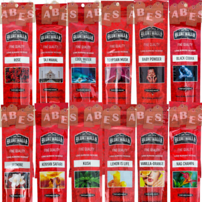 Bluntwalla 11'' Incense Sticks Air Freshener, ~10 Stick Packs, BUY 3 GET 6 FREE