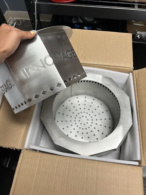 INNOSTAGE SmokeFree Portable Fire Pit/Fire Bowl/Silver/15 Dx12.5H/*OPEN BOX*