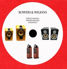 Bowers & Wilkins Audio Repair Service owner manuals on 1 dvd in pdf format 