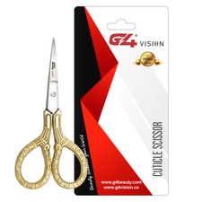 G4 Cuticle Scissors Finger Toe Nail Scissor Manicure Eyelash Steel Stainless 4"