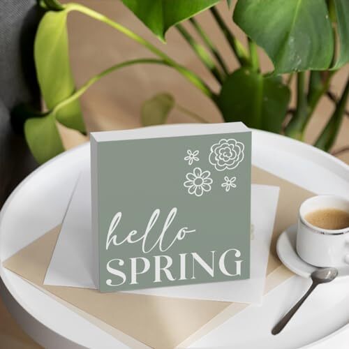 Rustic Farmhouse Spring flowers Table Decor Country Home Office Desk Hello - Bild 5 von 6