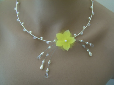 Collier Original Noir/Argenté p robe de Mariée/Mariage/Soirée