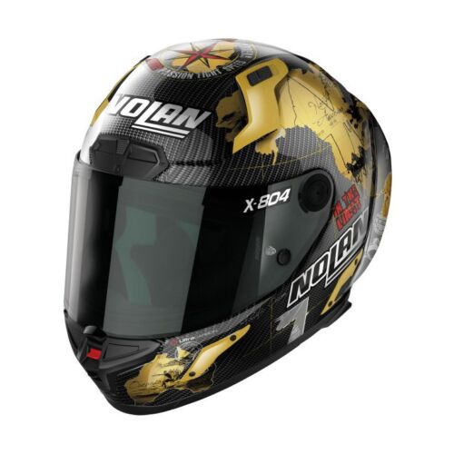Nolan X-804 Rs U.C Replica C Checa Gold Integral Helmet (Carbon/Gold) Size:L(59) - Picture 1 of 2
