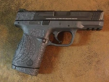 Black Textured Rubber Grip Enhancements for Smith & Wesson M&P COMPACT .45 Auto