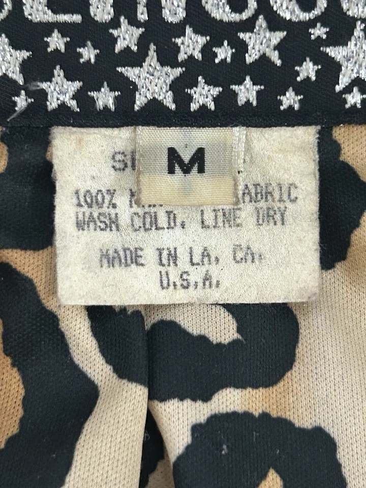 VTG Serious Black Faux Leather 100% Man Made Lined Coat USA Women’s Size Medium - Image 4 of 4