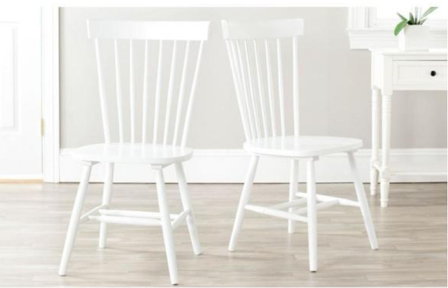 Safavieh Riley White Wood Dining Chair (Set of 2)- New | eBay