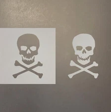 Skull and Crossbones 1 Plastic Mylar Stencil Airbrush Painting Art Supplies