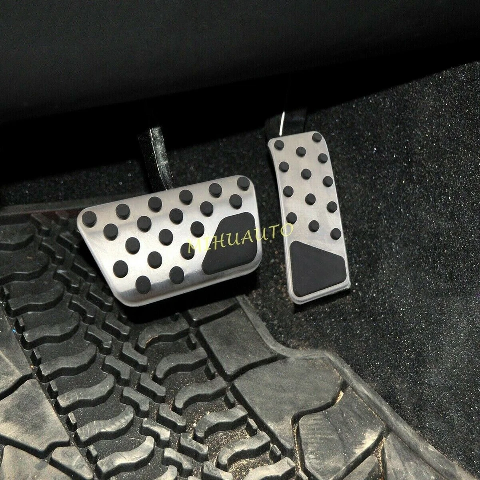 Juego de cubierta de pedal de gasolina de freno de pie de acero para Jeep Wrangler JK 2007-2017 accesorios Foto 2 de 4