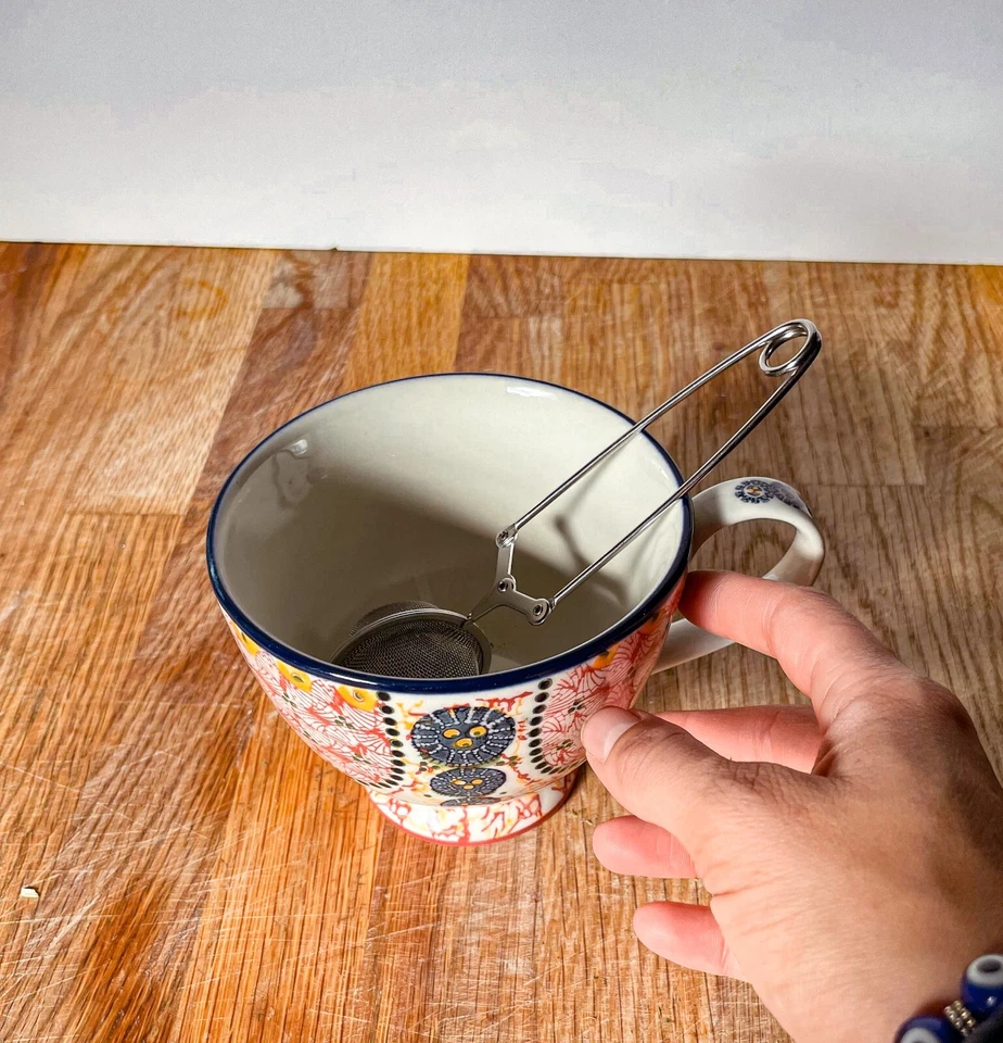 15 infusores de bola de chá de aço inoxidável 11/2" malha de pressão filtro folha solta filtros - Imagem 3 de 4