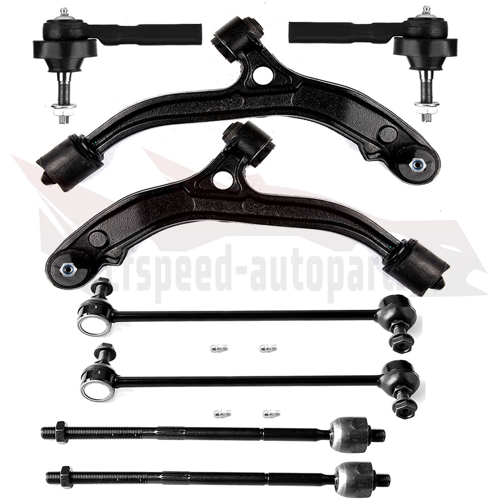 01-04 Dodge Caravan Front Suspension Kit - 8x Control Arms, Tie Rods, Sway Bars