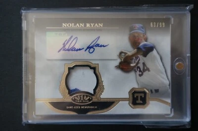 2013 Topps Tier One Nolan Ryan Autograph And Relic TOAR-NR #’d 63/99 - Bild 1 von 2