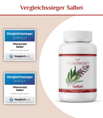 Salbei Extrakt Kapseln I 2000 mg / Kaps. I Hochdosiert I 120 Stück I Vegan