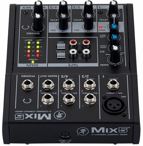 Mixer Kompakt Mit 5 Eingänge Mackie MIX5 Von Inklusive 1 Ch Mikrofon E 2 Stereo - Bild 2 von 4