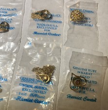 Vintage Harriet Carter Genuine Stones Lot Of 15 USA Sealed Bags Gifts Variety