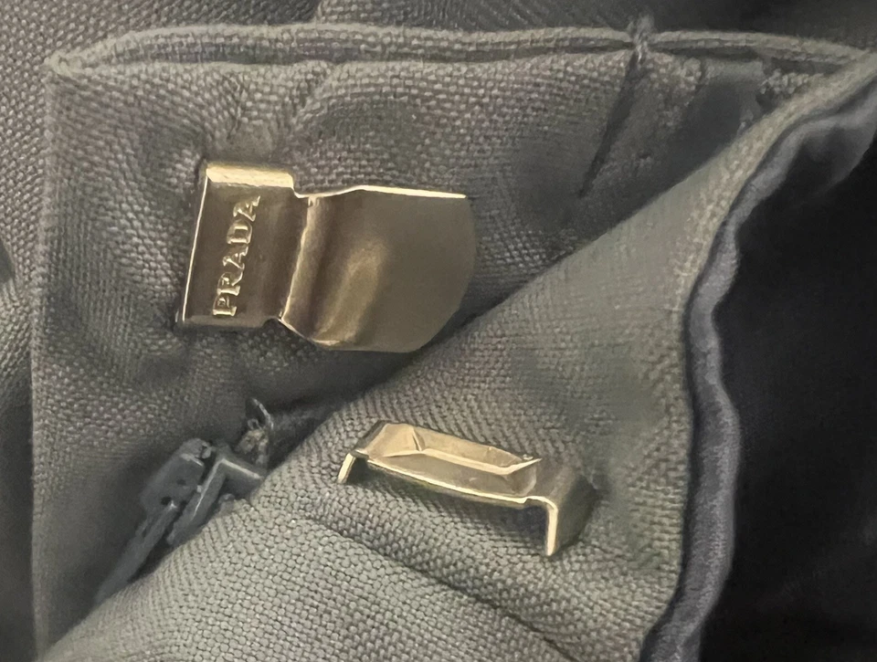 Auténticos Pantalones Prada Hechos en Italia Pantalones Informales Avio Azul 40 Foto 4 de 4