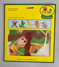 Fischer Fensterbilder Zootiere Girlande 2m Geburtstag Dekoration