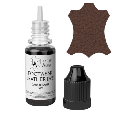 DARK BROWN Leather Dye for Shoe Bag Colouring Stain Paint Pigment
